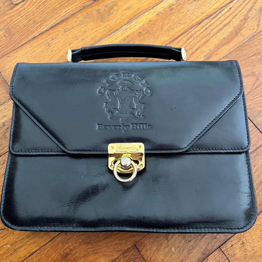 *BRAND NEW-unused w/tags* Vintage Giorgio of Beverly Hills leather clutch